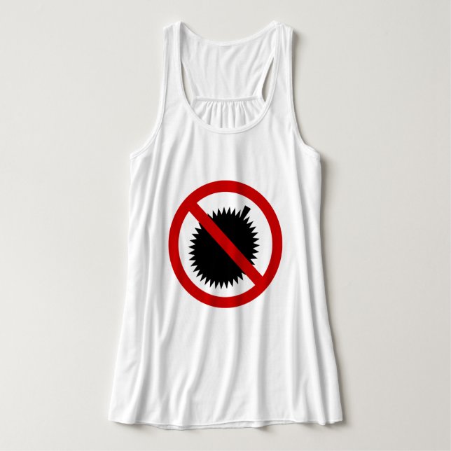 NO Durian Tropical Fruit Sign Tank Top (Design Front)