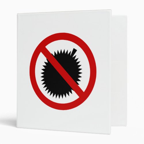 NO Durian Tropical Fruit  Thai Sign  3 Ring Binder