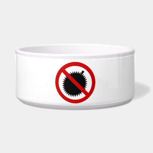 NO Durian Tropical Fruit ⚠ Thai Sign ⚠ Bowl