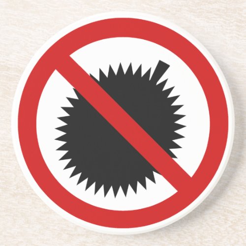 NO Durian Tropical Fruit  Thai Sign  Drink Coaster