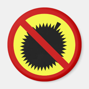 NO Durian Tropical Fruit ⚠ Thai Sign ⚠ Magnet