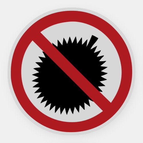 NO Durian Tropical Fruit  Thai Sign  Sticker