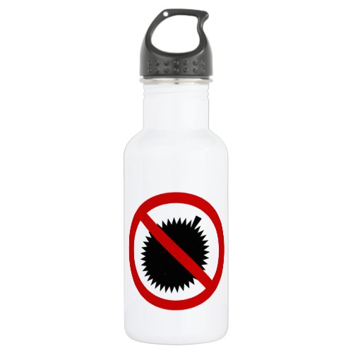 NO Durian Tropical Fruit  Thai Sign  Water Bottle