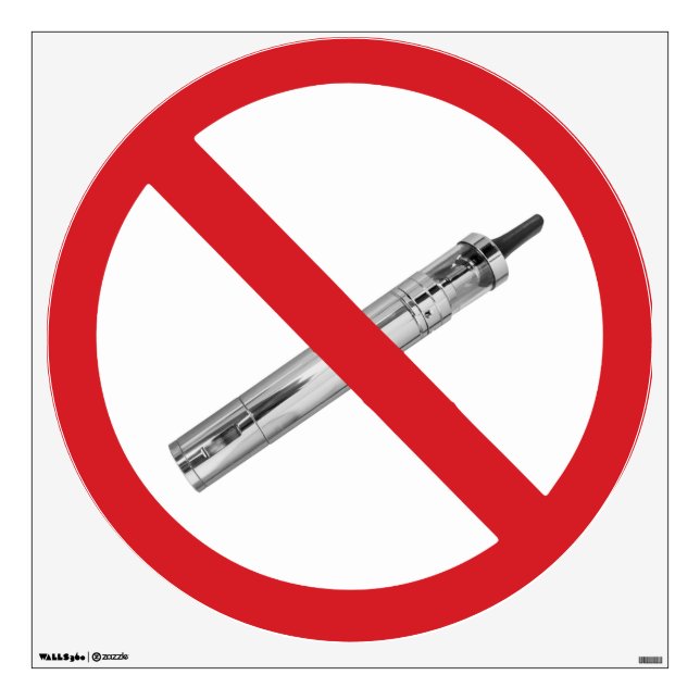 No ecigs sign wall decal (Front)