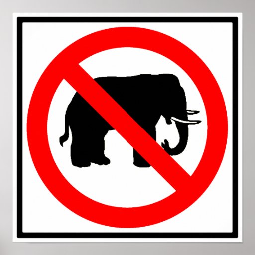 No Elephants Highway SIgn Posters | Zazzle