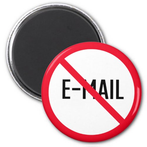 No Email  Red Circle Sign  Magnet