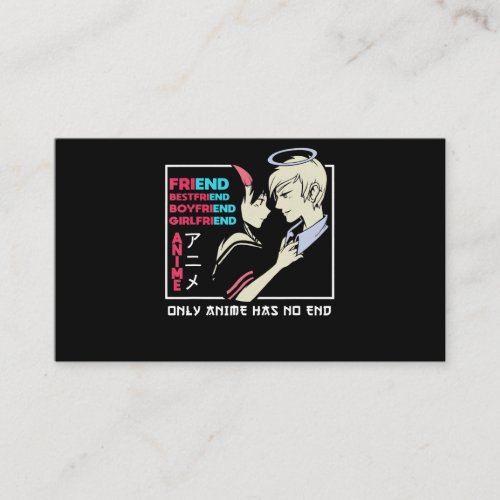 No End Anime Clothing Manga Art Cosplay Otaku Gift Business Card