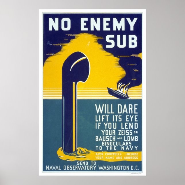 No enemy sub - WPA Poster (Front)
