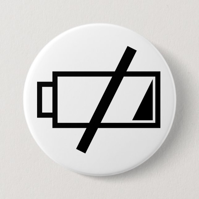 No energy pinback button (Front)