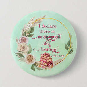 No enjoyment like reading Jane Austen Quote Button