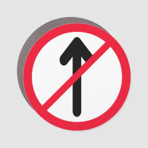 No Entry Red Circle   Road Sign   Car Magnet