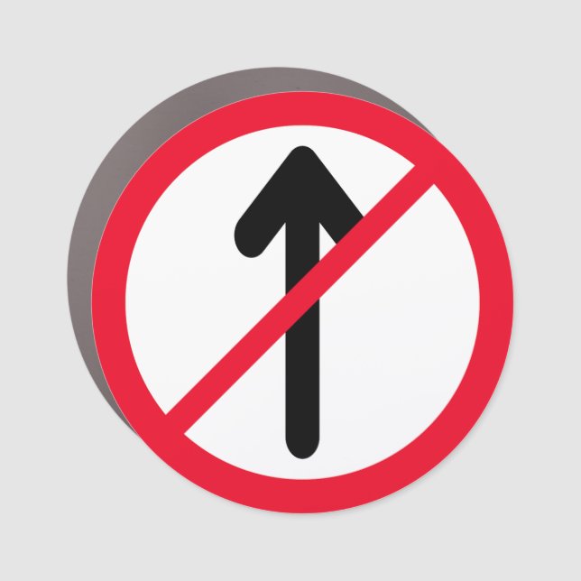 No Entry Red Circle | Road Sign | Car Magnet (Front)