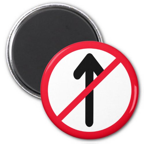 No Entry Red Circle  Road Sign  Magnet