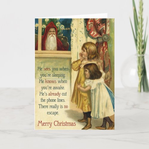 No escape _ funny vintage Christmas card