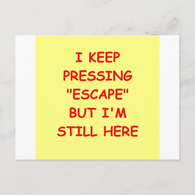 no escape postcard (Front)