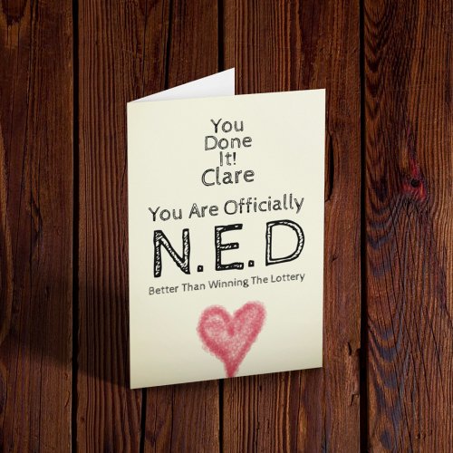 No Evidence Of Disease Customisable Card