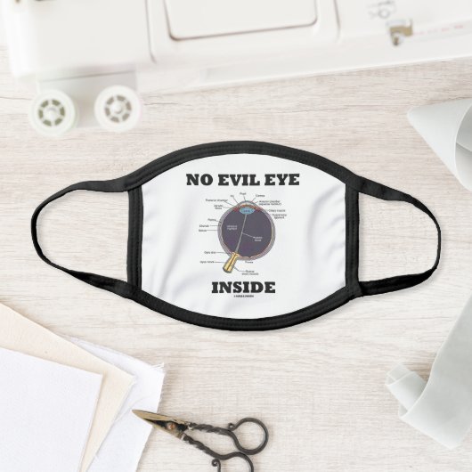 No Evil Eye Inside Anatomical Eyeball Humor Face Mask (Insitu)