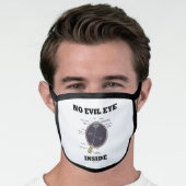 No Evil Eye Inside Anatomical Eyeball Humor Face Mask (Worn Him)