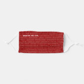 No Evil Project: Breathe No Evil Face Mask - Red (Front, Folded)