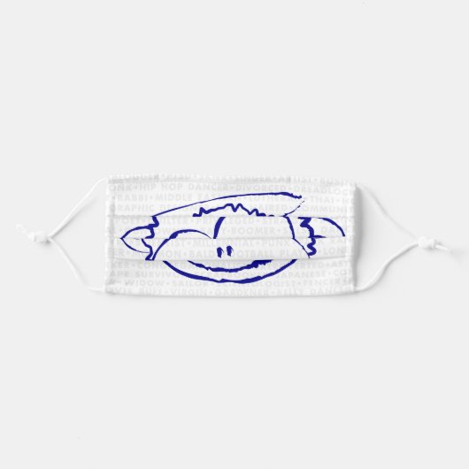 No Evil Project: Breathe No Evil Face Mask - White (Front, Folded)