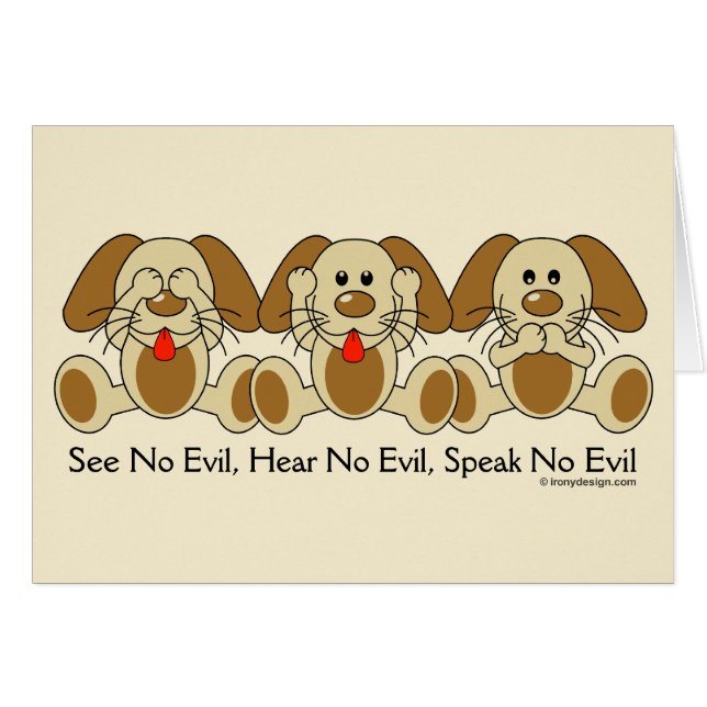 No Evil Puppies (Front Horizontal)
