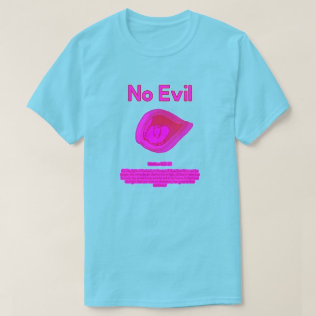 No Evil - Tahitian Sunset Logo-  T-Shirt (Design Front)