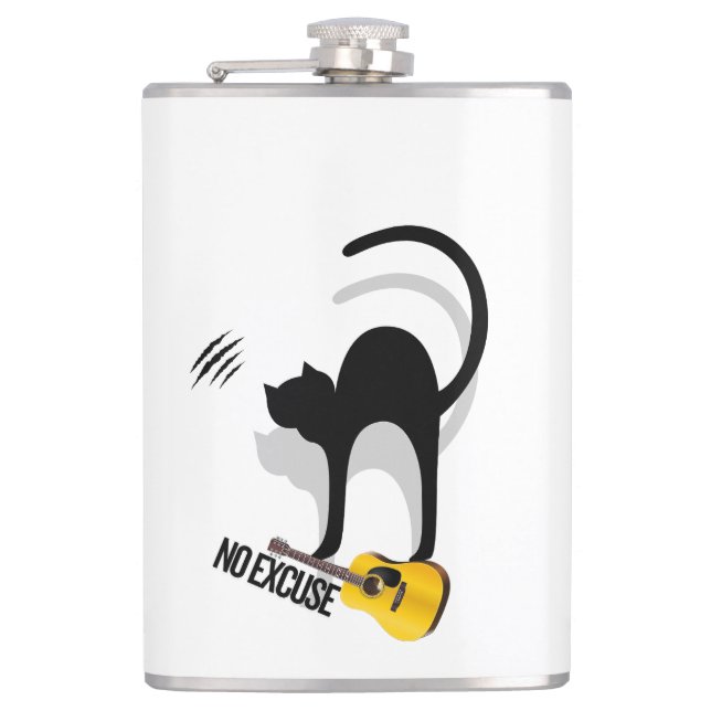 No Excuse Cat Per Tea Mug Flask (Front)