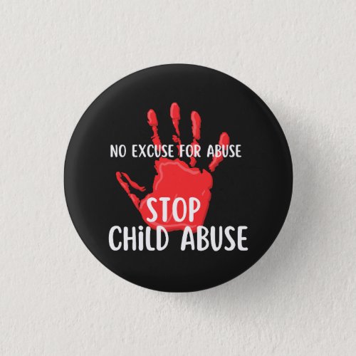 No excuse for abuse Stop Child Abuse Button