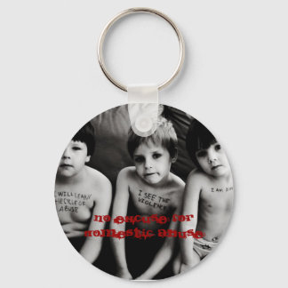No Excuse for Domestic Abuse Keychain