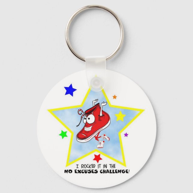 NO EXCUSES Challenge Keychain (Front)