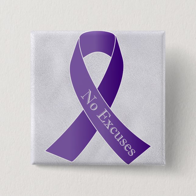 No Excuses Domestic Violence Verbal Abuse Button (Front)