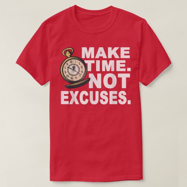 No Excuses Gym & fitness workout motivation  T-Shirt (Design Front)
