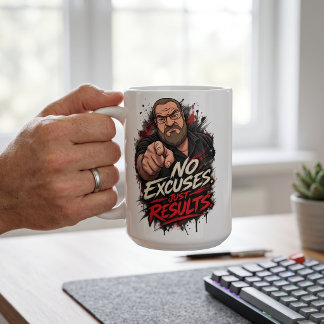 No Excuses. Just Results. Coffee Mug