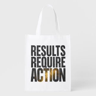 No Excuses Just Results Gym Motivation Shirt – Fit Grocery Bag