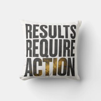No Excuses Just Results Gym Motivation Shirt – Fit Throw Pillow