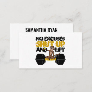 No Excuses Monkey, Personal trainer/Gym Instructor Business Card