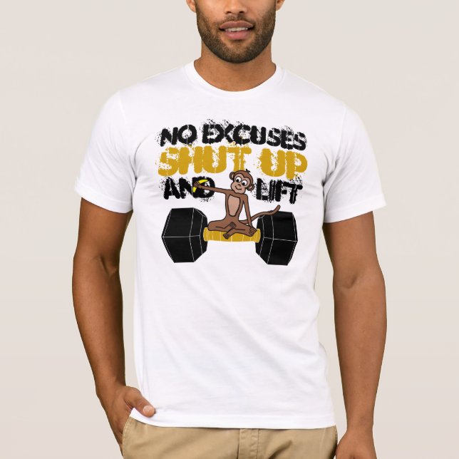 No Excuses Monkey T-Shirt (Front)