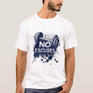 No Excuses T-Shirt – Bold Motivational Typography
