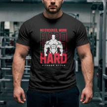 No Excuses, Work Hard Fitness Gym Motivational