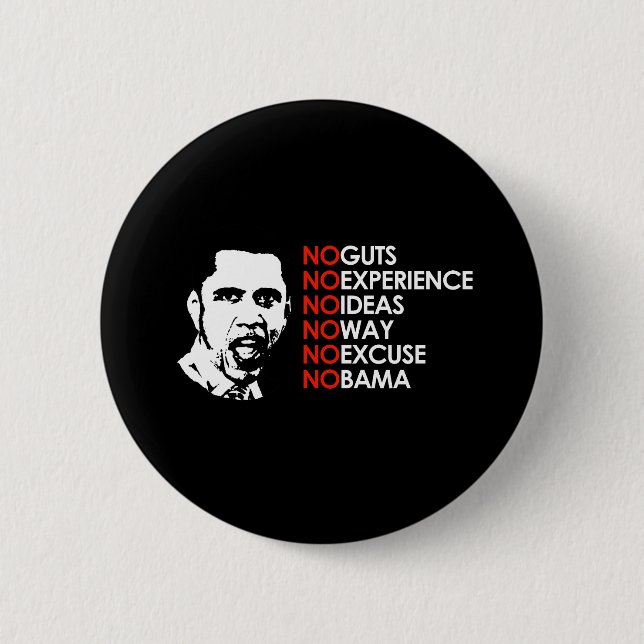 NO EXPERIENCE, NO OBAMA BUTTON (Front)