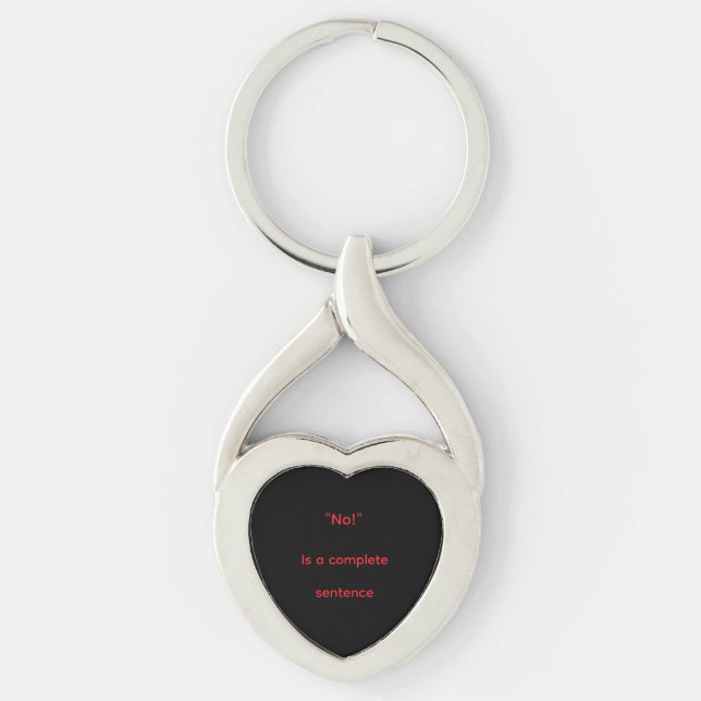 "No" Expression Keychain (Front)