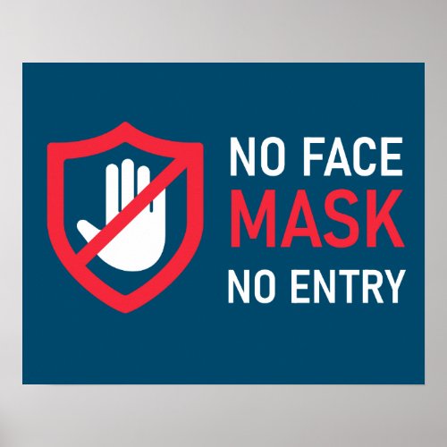 No Face Mask No Entry Poster