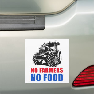 No Farmers No Food: Netherlands Tractor Convoy Sup Car Magnet