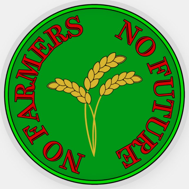 No farmers, no food, no future. Farmer protest Sticker (Creator Uploaded)