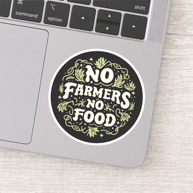 No farmers no food sticker (Detail)