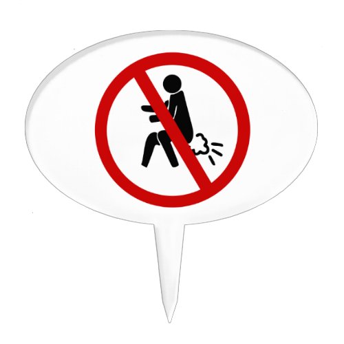 NO Farting  Funny Thai Toilet Sign  Cake Topper
