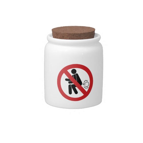 NO Farting  Funny Thai Toilet Sign  Candy Jar