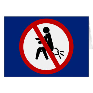 NO Farting ⚠ Funny Thai Toilet Sign ⚠ Cards