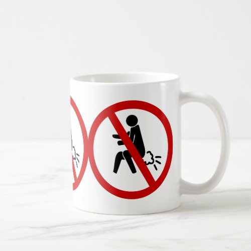 NO Farting  Funny Thai Toilet Sign  Coffee Mug