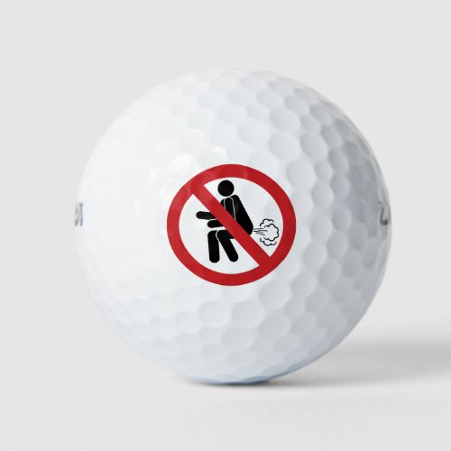 NO Farting  Funny Thai Toilet Sign  Golf Balls